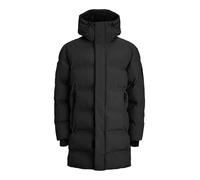 Steppjacke JACK & JONES "JCOFUSION LONG PUFFER JACKET", Damen, Gr. XL, schwarz, Web, Obermaterial: 100% Polyester, unifarben, normal, Rippbündchen, Jacken Steppjacke, in langer Form (92308011-XL) schw
