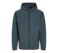 JACK & JONES Herren Jacke Sweatjacke Kapuzensweatjacke JCOFUSION Sweat Zip Hood Noos, Farbe:Blau, Artikel:-Navy Blazer/Melange, Größe:L