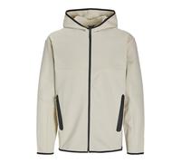 JACK&JONES Herren JCOFUSION Sweat Zip Hood NOOS Sweatshirt-Jacke, Moonbeam/Detail:MELANGÉ, XS