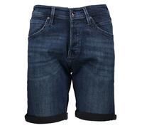 Shorts JACK & JONES "JJIRICK JJFOX SHORTS CB 310 SN", Herren, Gr. L, N-Gr, blau denim pack:am 316, Web, Obermaterial: 70% Baumwolle, 28% Polyester, 2% Elasthan, unifarben, modisch, regular fit kniefre