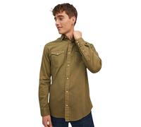 Jack & Jones Jeanshemd Heridan Shirt in Dunkelgrün XL Regular Fit