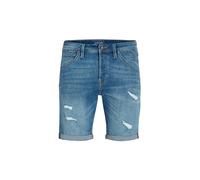 Shorts JACK & JONES "JJIRICK JJFOX SHORTS CB 310 SN", Herren, Gr. XL, N-Gr, blau (blau denim pack:am 319 with breaks), Web, Obermaterial: 70% Baumwolle, 28% Polyester, 2% Elasthan, unifarben, regular