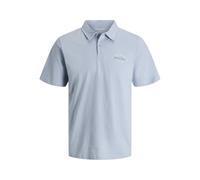 Poloshirt "JJBRANDON POLO SS PLS", Damen, Gr. 4XL, celestial blau, Jersey, Obermaterial: 100% Baumwolle, JACK & JONES PLUSSIZE, bedruckt, regular fit, Shirts (14567743-4XL) celestial blau