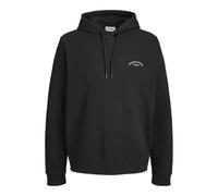 Kapuzensweatshirt "JJCOLLEGE LOGO SWEAT HOOD PLS", Herren, Gr. 4XL, schwarz, Sweatware, Obermaterial: 80% Baumwolle, 20% Polyester, JACK & JONES PLUSSIZE, unifarben, regular fit normal, Rundhals, Ripp