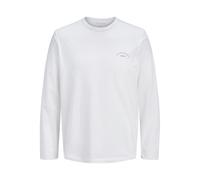 JACK&JONES - JJCOLLEGE LOGO TEE LS CREW NECK JNR Bright White - Gr. - 140
