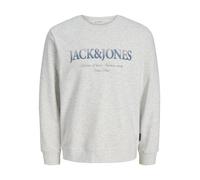 JACK&JONES - JJDEVIN DAYTONA PRINT SWEAT CREW NECK White Melange - Gr. - XL