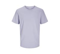 Rundhalsshirt JACK & JONES "JJEBASHER TEE O-NECK SS NOOS", Herren, Gr. L, languid lavender, Jersey, Obermaterial: 100% Baumwolle, unifarben, modisch, regular fit taillenbedeckt, Rundhals, Shirts, mit
