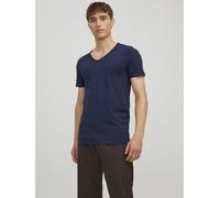JACK&JONES - JJEBASIC V-NECK TEE S/S NOOS navy blue - Gr. - XS
