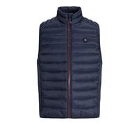 Steppweste JACK & JONES "JJEBRADLEY LIGHT BODYWARMER COLLAR NOOS", Herren, Gr. XS, blau (sky captain), Web, Obermaterial: 100% Nylon, unifarben, regular fit taillenbedeckt, Westen Steppweste (57669314