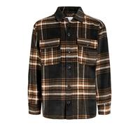 Jack & Jones Regular Fit Hemdjacke mit Brusttaschen Modell 'BRADLEY' in Hellbraun Melange, Größe L