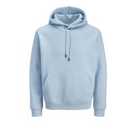 Kapuzensweatshirt JACK & JONES "JJEBRADLEY SWEAT HOOD NOOS", Herren, Gr. XXL, celestial blau, angeraute Sweatware, Obermaterial: 65% Polyester, 35% Baumwolle, unifarben, relaxed fit normal, ohne Aussc