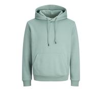 Kapuzensweatshirt JACK & JONES "JJEBRADLEY SWEAT HOOD NOOS", Herren, Gr. S, mineral blau, angeraute Sweatware, Obermaterial: 65% Polyester, 35% Baumwolle, unifarben, relaxed fit normal, ohne Ausschnit