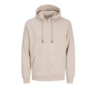 JACK & JONES Sweatjacke mit Kapuze Modell 'BRADLEY' in Beige, Größe XL