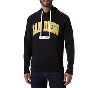 JACK&JONES Herren JJEBRADLEY Varsity Sweat Hood STYD Kapuzenpullover, Black, XL