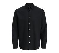 JACK&JONES - JJEBREEZE LINEN BLEND SHIRT L/S SN JNR Black - Gr. - 176