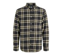 Jack & Jones - JJECLASSIC FLANNEL CHECK SHIRT LS SN Black - Gr. - M