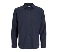 JACK&JONES - JJECLASSIC MELANGE SHIRT L/S NOOS Navy Blazer - Gr. - L