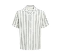 JACK&JONES - JJECOBA STRIPE RESORT SHIRT SS SN Cloud Dancer - Gr. - XXL