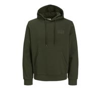 Kapuzensweatshirt "JJECORP LOGO SWEAT HOOD NOOS PLS", Jungen, Gr. 3XL, duffel bag detail:small tonal, angeraute Sweatware, Obermaterial: 70% Baumwolle, 30% Polyester, JACK & JONES PLUSSIZE, bedruckt,