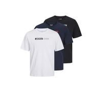 Jack & Jones Ecorp Logo Play Plus Kurzarm-t-shirt 3 Einheiten 5XL Black / Navy Blazer / White Play 5