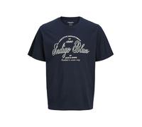 Rundhalsshirt JACK & JONES "JJEDENVER GRAPHIC TEE SS O-NECK SN", Jungen, Gr. XXL, navy blazer, Jersey, Obermaterial: 100% Baumwolle, bedruckt, Rundhals, Shirts Rundhalsshirt, mit Logobranding (8482326