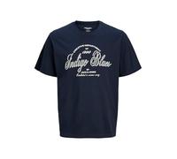 Jack & Jones T-Shirt Jjedenver Graphic Tee Rundhals Kurzarm Plus Size EU6XL US4XL Blau