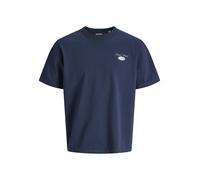 JACK&JONES - JJEDOVER GRAPHIC TEE SS CREW NECK SN Navy Blazer - Gr. - M