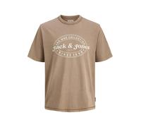 Jack & Jones JJEDOVER PRINT TEE SS CREW NECK XXL 12279524 Monks Robe (897751) Braun XXL