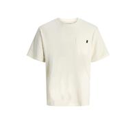 Jack & Jones Herren T-shirt Mann Jjedover Slub Tee Ss Noos Weiß M