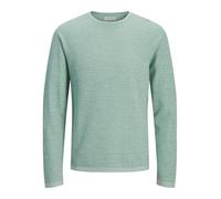 JACK & JONES Strickpullover mit geripptem Rundhalsausschnitt Modell 'GEORGE' in Mint, Größe XXL