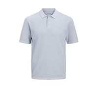 Jack & Jones Poloshirt JJEGEORGE Kurzarm Knit Chambray Blue / W Cloud Dancer S