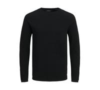 Jack & Jones Herren Strickpullover JJEHILL Rundhals Langarm Baumwolle Schwarz XXL