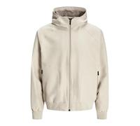 Bomberjacke JACK & JONES "JJEPERFECT BOMBER NOOS", Herren, Gr. M, gelb (moonbeam), Web, Obermaterial: 92% Polyester, 8% Elasthan, unifarben, modisch, regular fit taillenbedeckt, ohne Ausschnitt, Langa