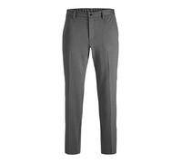 Anzughose JACK & JONES "JPRJAXON Businesshose mit mittlerer Bundhöhe", Damen, Gr. 56, N-Gr, grau (dunkelgrau melange), Web, Obermaterial: 74% Polyester, 22% Viskose, 4% Elasthan, meliert, slim fit nor