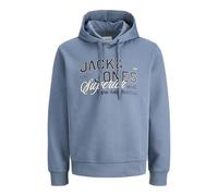 Jack & Jones JJELOGO SWEAT HOOD 2 COL XL 12279649 Blue Mirage (910713) Grau XL