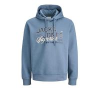 Jack & Jones 12279649 Logo 2 Colors Kapuzenpullover S Blue Mirage