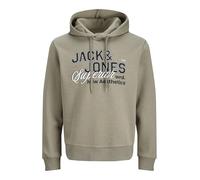 Jack & Jones JJELOGO SWEAT HOOD 2 COL XL 12279649 Vetiver (910703) Grau XL
