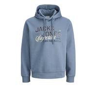 JACK&JONES - JJELOGO SWEAT HOOD 2 COL 25/26 NOOS Blue Mirage - Gr. - XS