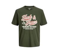 Jack & Jones Rundhalsshirt JJELOGO TEE SS O-NECK 2 COL AW25 SN – 100% Baumwolle, bedruckt, Gr. S