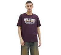 Jack & Jones JJELOGO TEE SS O-NECK 2 COL M 12279535 Plum Perfect (897612) Lila M