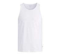 Muscleshirt JACK & JONES "JJEORGANIC BASIC TANKTOP NOOS", Herren, Gr. XS, hellweiß, Jersey, Obermaterial: 100% Baumwolle, unifarben, normal, Rundhals, Shirts, Baumwolle, Rundhalsausschnitt (21061262-X