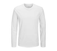 Rundhalsshirt JACK & JONES "JJEORGANIC BASIC TEE LS O-NECK NOOS", Damen, Gr. XXL, weiß, Jersey, Obermaterial: 100% Baumwolle, unifarben, regular fit hüftbedeckend, Rundhals, Shirts Rundhalsshirt (3972