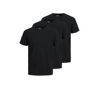 Kurzarmshirt JACK & JONES "JJEORGANIC BASIC TEE SS O-NE 3PK MP NOOS", Jungen, Gr. S, schwarz pack:schwarz, schwarz, schwarz, Jersey, Obermaterial: 100% Baumwolle, bedruckt, slim fit normal, Rundhals,