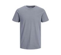 JACK & JONES Herren Rundhals T-Shirt JJEORGANIC - Regular Fit XS S M L XL XXL Grün Grau Blau Baumwolle, Größe:XXL, Farbe:Flint Stone Melange 12222887
