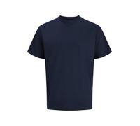 Rundhalsshirt JACK & JONES "JJEORGANIC RELAXED TEE SS O-NECK NOOS", Herren, Gr. S, navy blazer, Jersey, Obermaterial: 100% Baumwolle, unifarben, relaxed fit normal, Rundhals, Shirts Rundhalsshirt, Bau