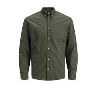 JACK&JONES - JJEOXFORD SHIRT LS NOOS forest night - Gr. - S