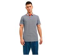 Jack & Jones Epaulos Kurzarm-poloshirt M Navy Blazer / Detail Neon