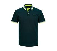 Jack & Jones Jjepaulos Polo Ss Noos Pls - Plus Size, Deep Teal/Detail:neon,3XL