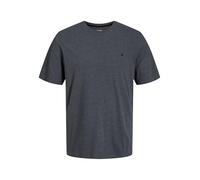 Rundhalsshirt JACK & JONES "JJEPAULOS TEE SS CREW NECK NOOS", Herren, Gr. XS, grau (dunkelgrau melange), Single Jersey, Obermaterial: 100% Baumwolle, meliert, regular fit normal, Rundhals, gerader Abs