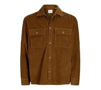 Langarmhemd JACK & JONES "JJEPERFECT CORDUROY OVERSHIRT LS SN", Herren, Gr. S, N-Gr, braun (monks robe), Web, Obermaterial: 100% Baumwolle, unifarben, relaxed fit, Hemden (79556459-S) monks robe